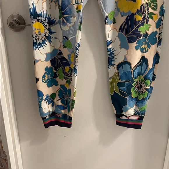JW LOS ANGELES Johnny Was LARGE Multicolor Floral Pockets JOGGERS SWEATPANTS - Picture 5 of 12